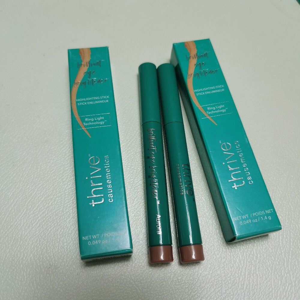 Aurora/ 2pcs/Thrive Causemetics Brilliant Highlighting Stick Eye Brightener New